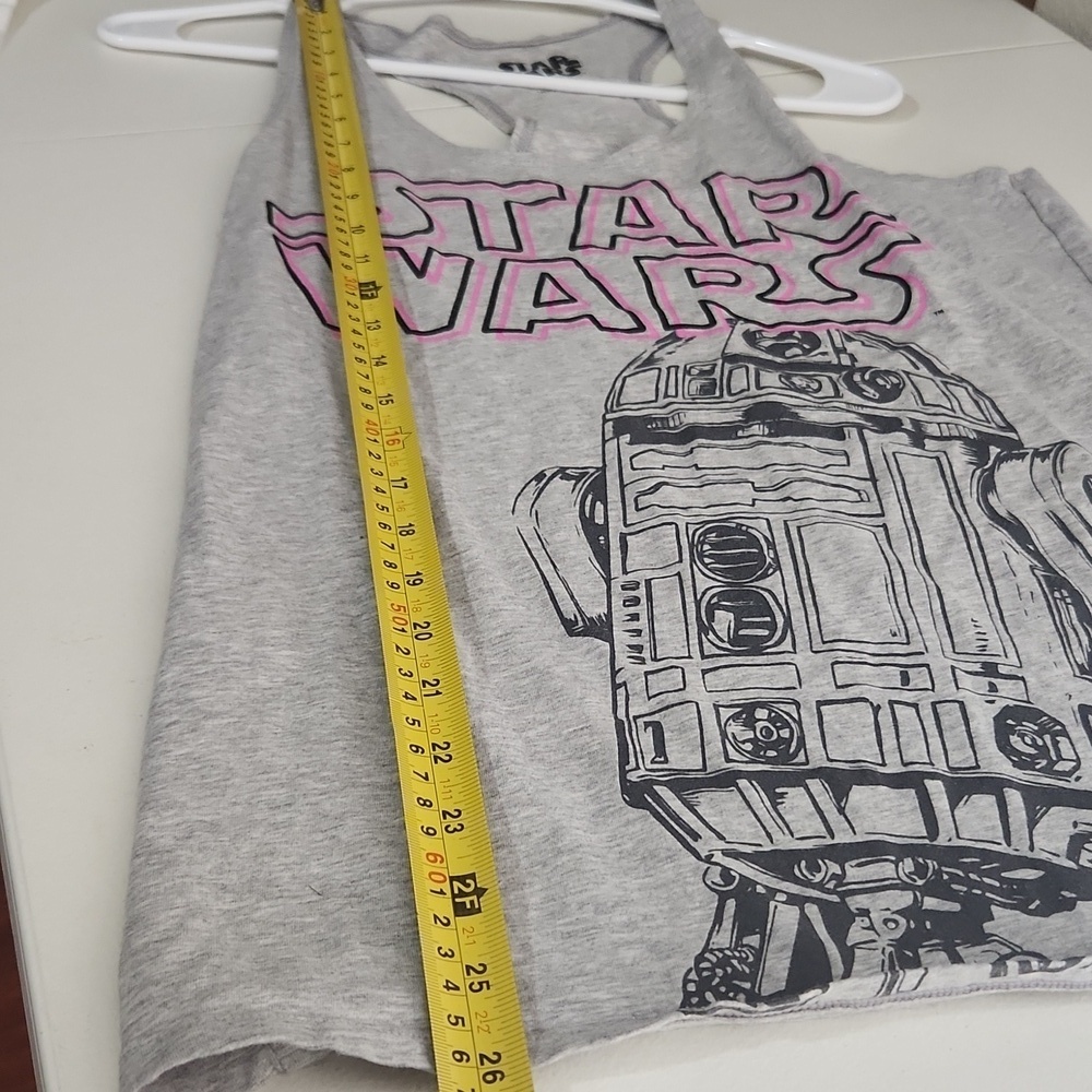 Star Wars tank top Womens racerback heather gray Sleeveless shirt size XL - Picture 6 of 8